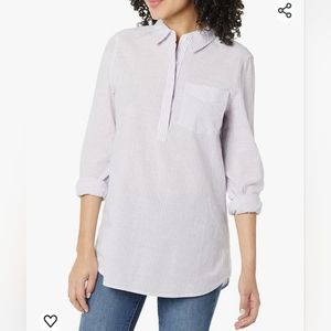 New striped‎ pullover tunic shirt XL